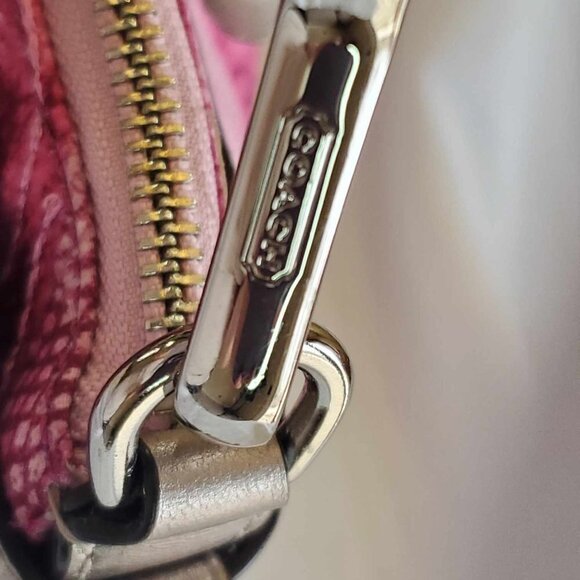 Coach Madison Floral Opa Sophia Shoulder Bag shades of pink and metallic gold - Picture 9 of 16